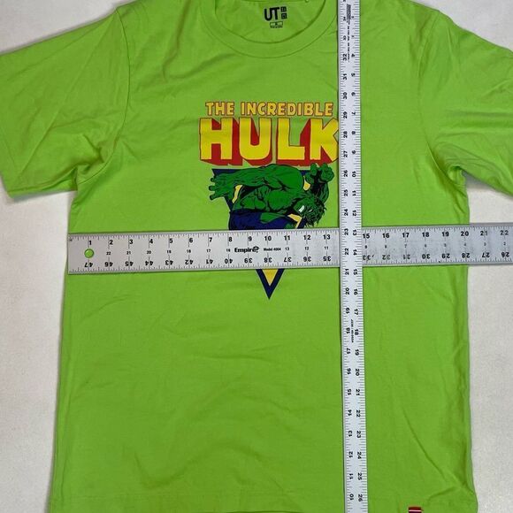Uniqlo Marvel The Incredible Hulk Graphic T-shirt Men Medium Green Short Sleeve - Picture 6 of 6
